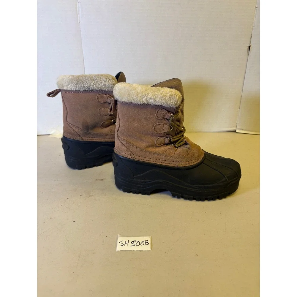 Itasca Cedar Mens Size 8 Brown Leather Insulated Waterproof Snow Duck Boots